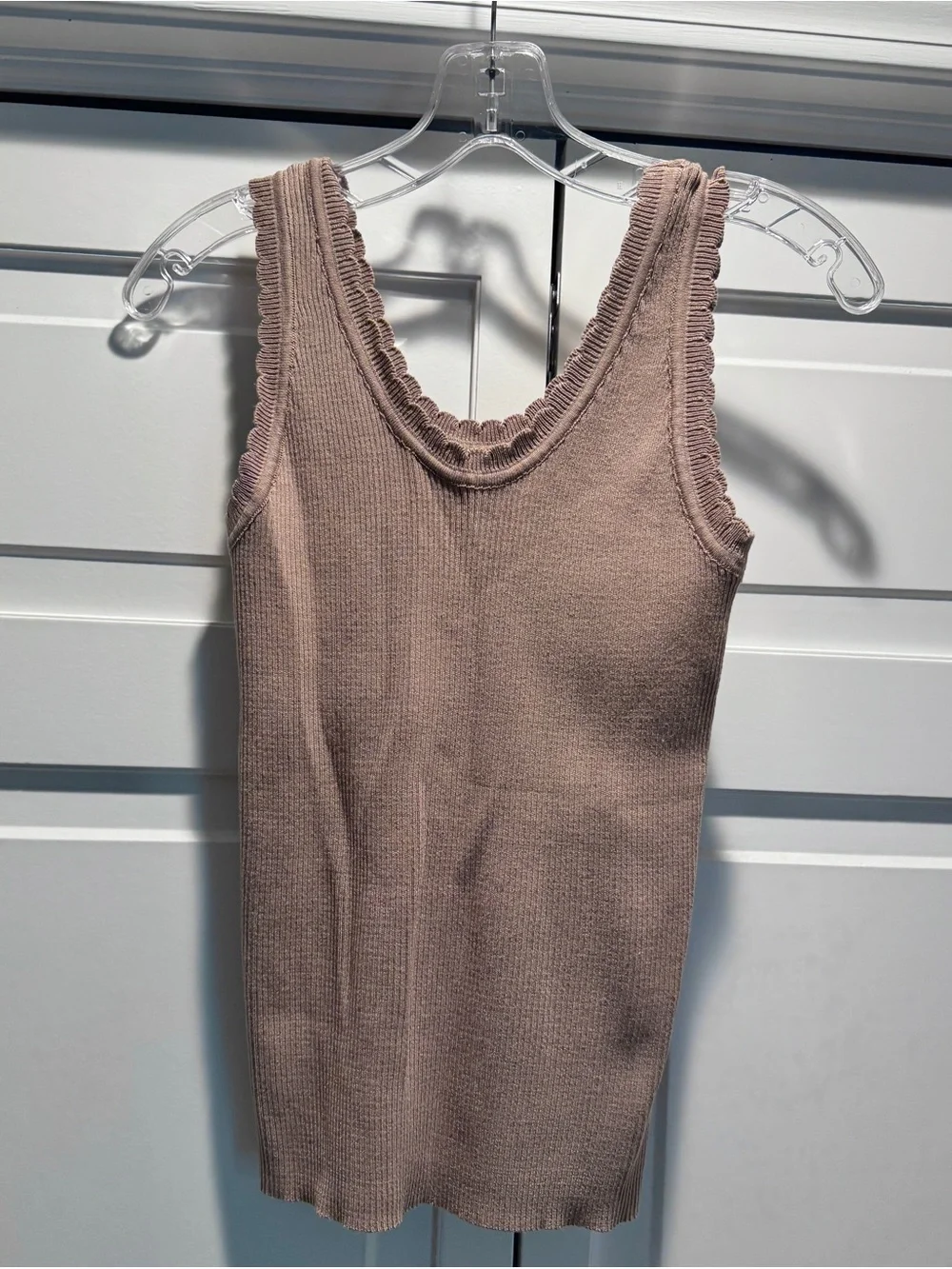Tan Ribbed Tank Top - Picture 2 of 4